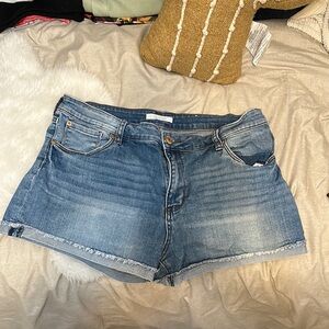 STS Blue Jean Shorts Raw Hem Casual Blue